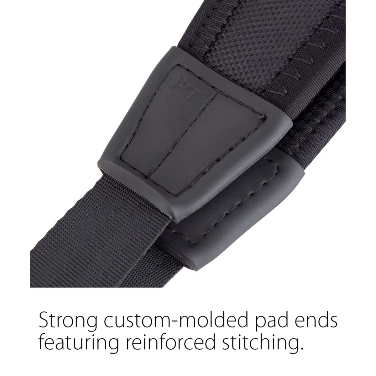Saxophone Neck Strap - Less Stress Neoprene, Metal Snap, Size 22" Regular (Black)