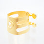 Ishimori Metal Bass Clarinet Ligature - Satin Gold Plate