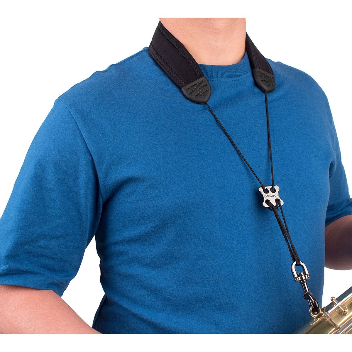 Protec Saxophone Neck Strap - Neoprene, Metal Snap, Strong Cord, Size 24" Tall