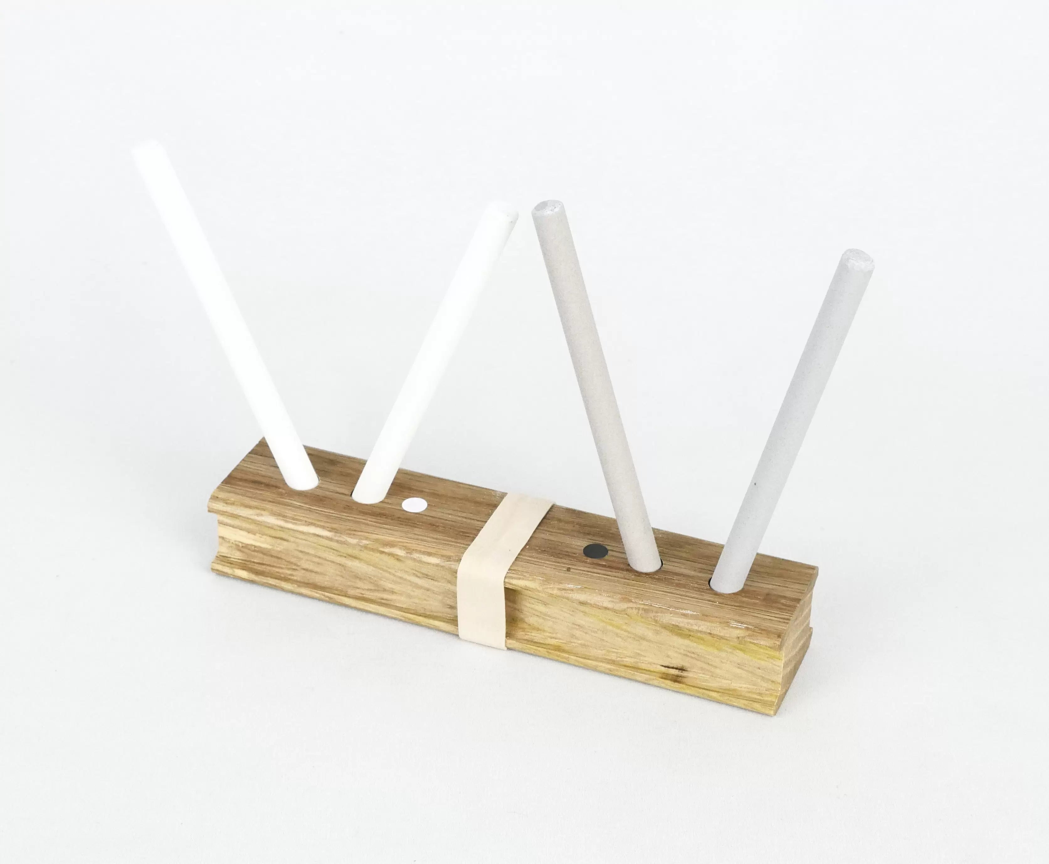 Idahone 4.5-inch Ceramic Sticks- 2 Coarse/2 Fine, Oak Base