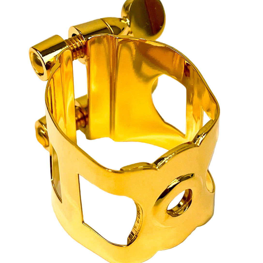 Ishimori Tenor Saxophone Ligature for Otto Link Metal Mouthpiece (Large), Gold Plate