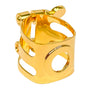 Wood Stone Ishimori Soprano Saxophone Ligature [Prototype Design] for Selmer Hard Rubber Mouthpiece, Gold Plate