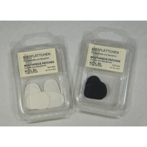 Kolbl Mouthpiece Cushions; 6 Pack. Black/Medium .8mm