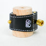 Ishimori Bass Clarinet Kodama II Ligature - Black Leather