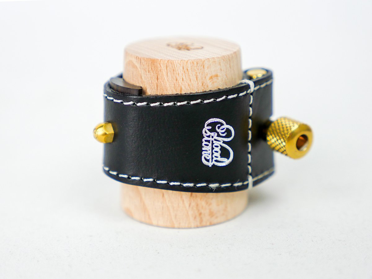 Ishimori Kodama II Bass Clarinet Ligature - Black Leather
