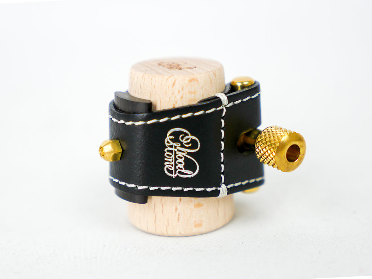 Ishimori Kodama II Eb Clarinet Ligature - Black Leather
