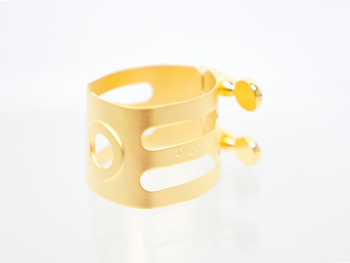 Ishimori Metal Bass Clarinet Ligature - Satin Gold Plate