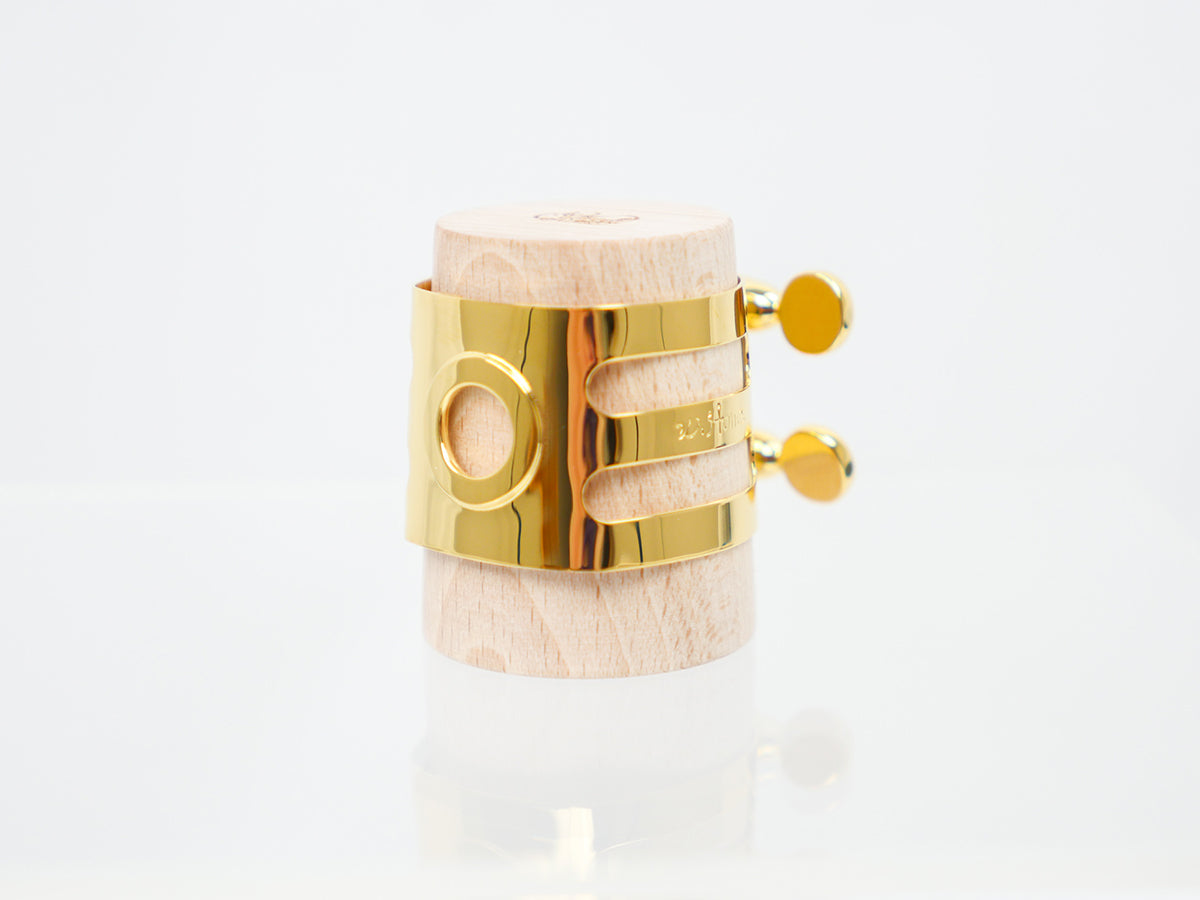 Ishimori Metal Bass Clarinet Ligature - Gold Plate
