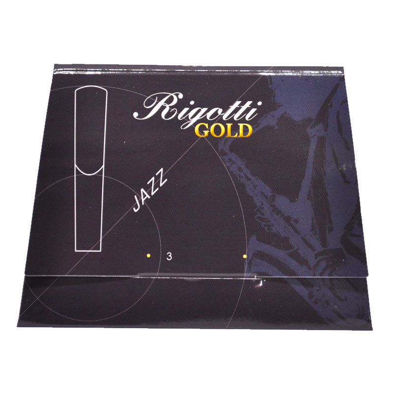 Rigotti Gold Jazz Cut Sax Reeds - 3-Reed Card