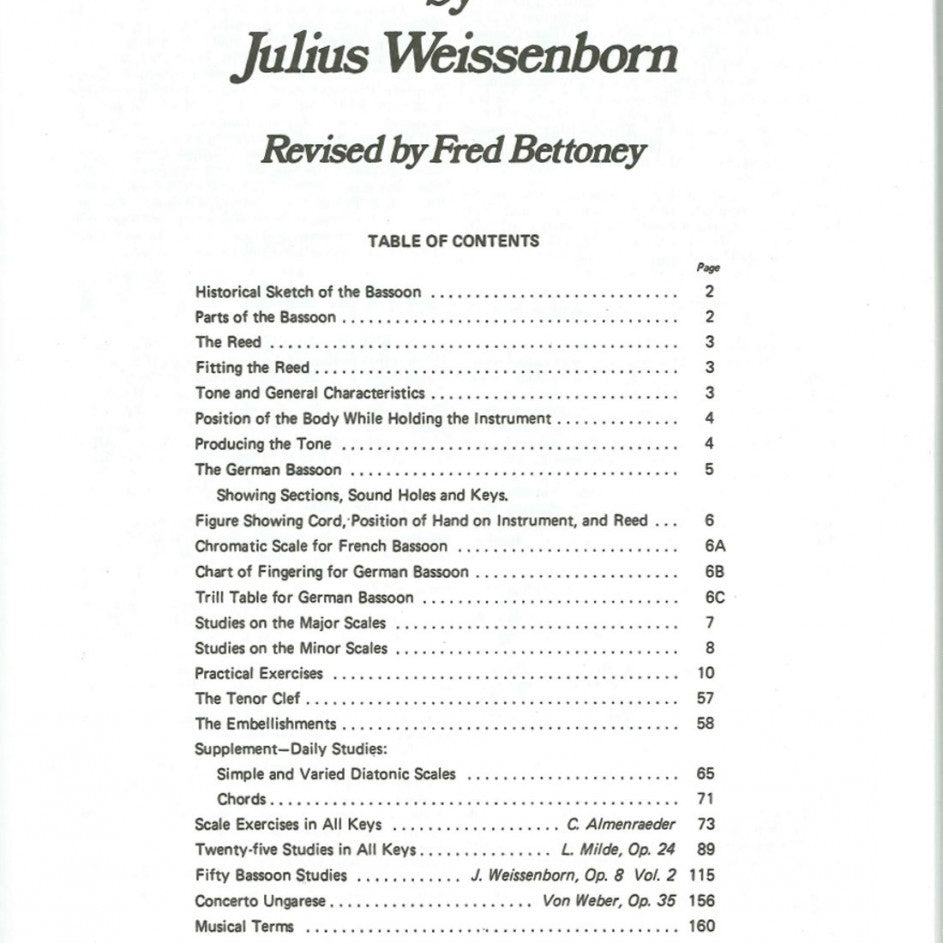 Weissenborn: Bassoon Method