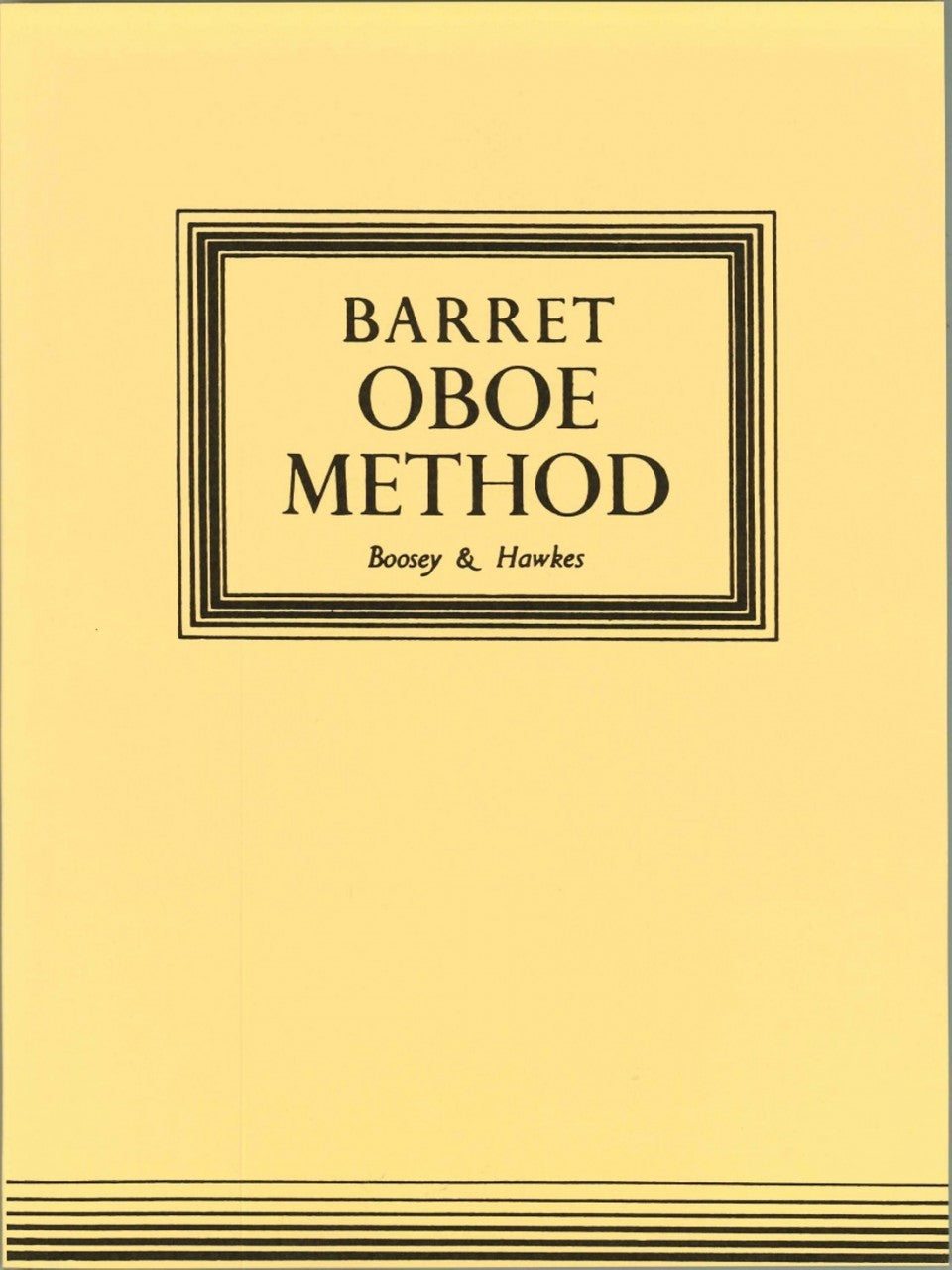 Barret: Oboe Method, publ. B &amp; H