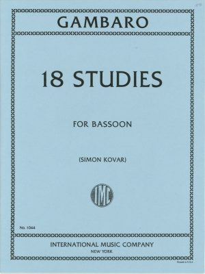 Gambaro: 18 Studies for Bassoon