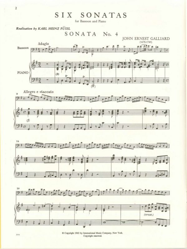 Galliard: Six Sonatas Vol. 2 #4-6