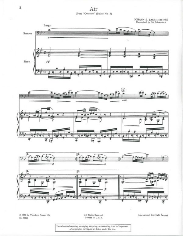 Schoenbach: Program Solos for Bassoon