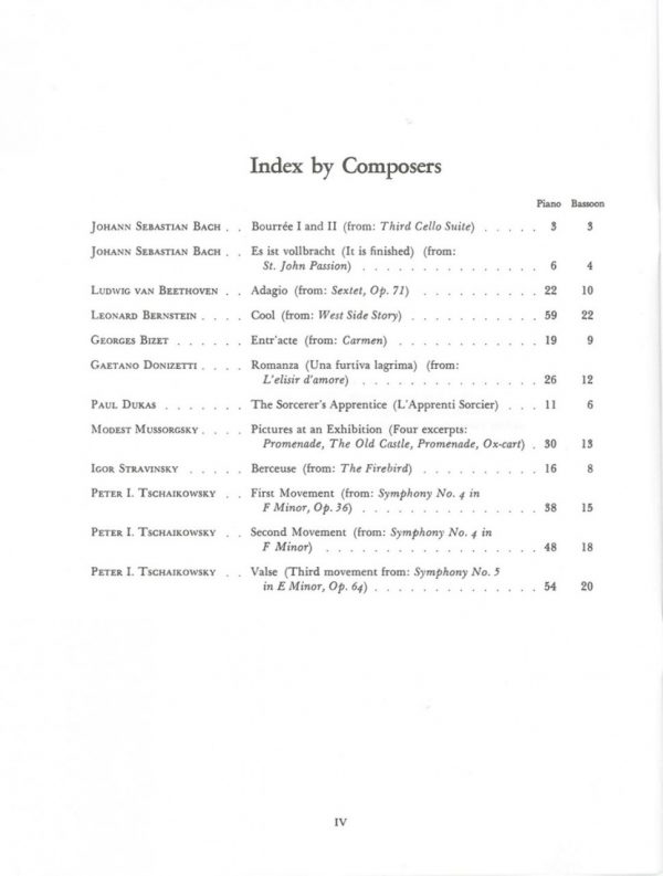 Schoenbach: Solos for the Bassoon Player