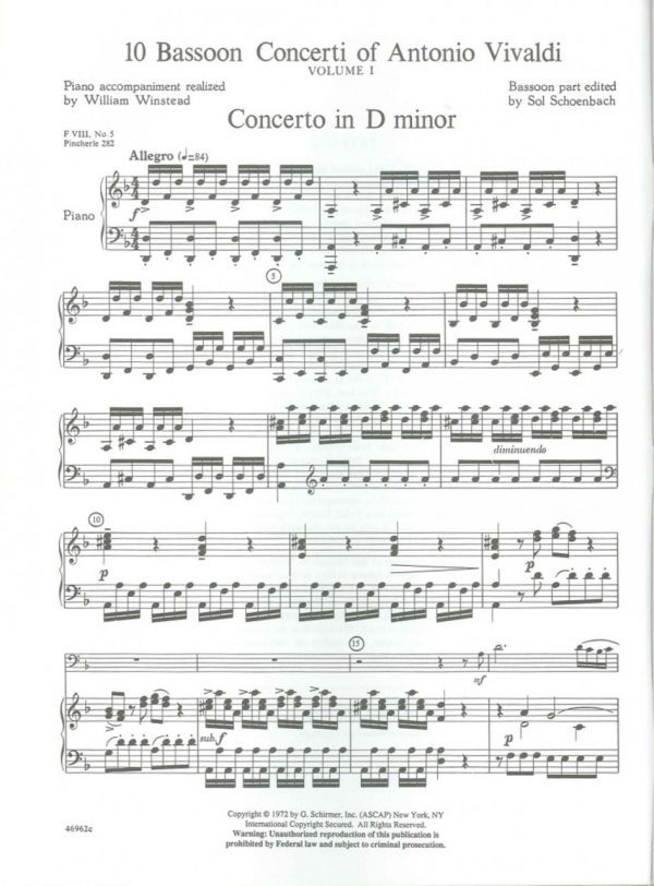 Vivaldi: 10 Bassoon Concerti,  Vol 1