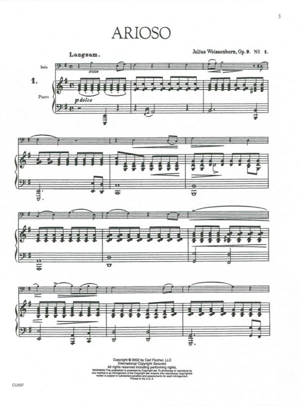 Weissenborn: Arioso and Humoresque, Op. 9 no. 1