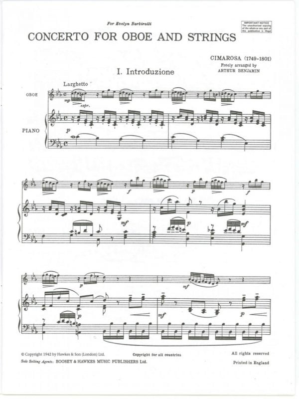 Cimarosa: Concerto for Oboe