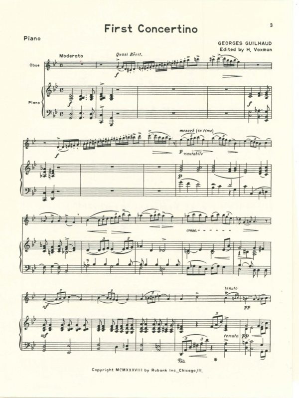 Guilhaud: Oboe Concertino 1