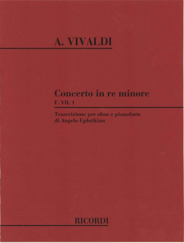 Vivaldi: Oboe Concerto D Minor FVII/1