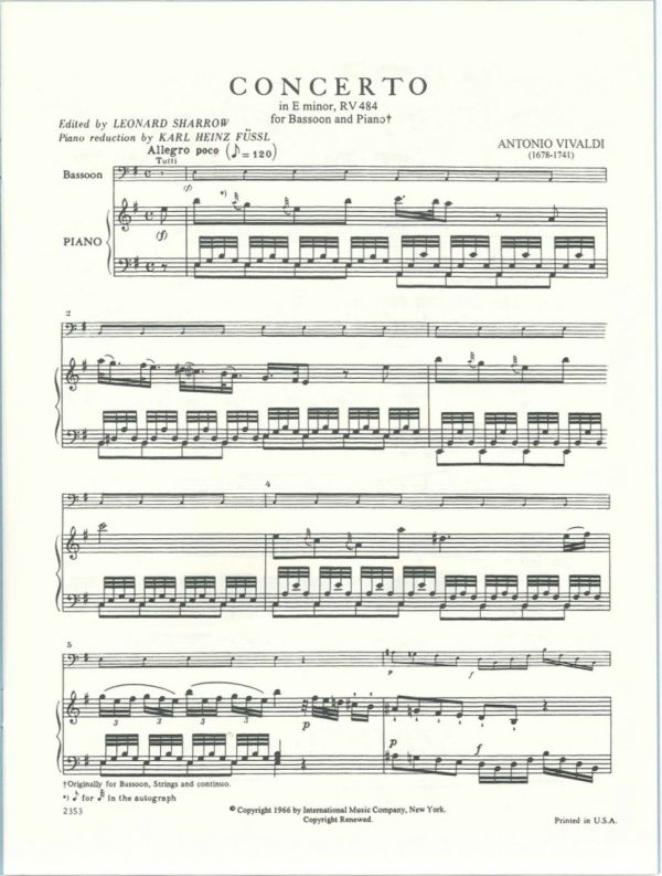 Vivaldi: Concerto in E Minor, RV 484