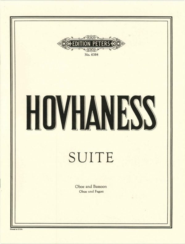 Hovhannes:  Suite for oboe and bassoon
