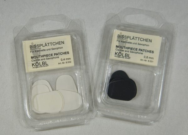Kolbl Mouthpiece Cushions; 6 Pack. Black/Medium .8mm