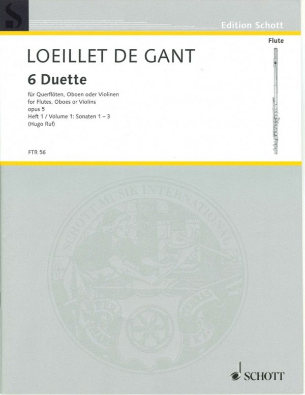 Loeillet: 6 Duets for Oboe, Opus 5 Vol. 1