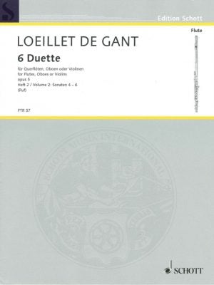 Loeillet: 6 Duets for Oboe, Opus 5 Vol. 2