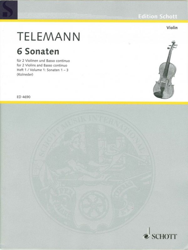 Telemann: 3 Sonatas for 2 Violins & Basso Continuo, Vol. 1