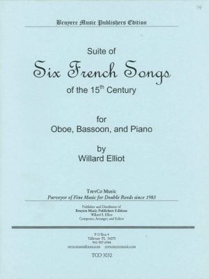 Elliot: Suite of 6 French Songs for Oboe, Bassoon, & Piano