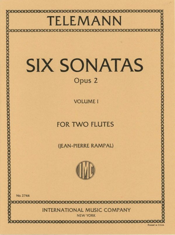 Telemann Six Sonatas Op.2 for Two Flutes (Oboes) Vol.1