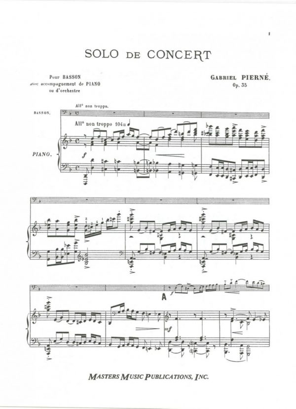 Pierne: Solo de Concert Op. 35