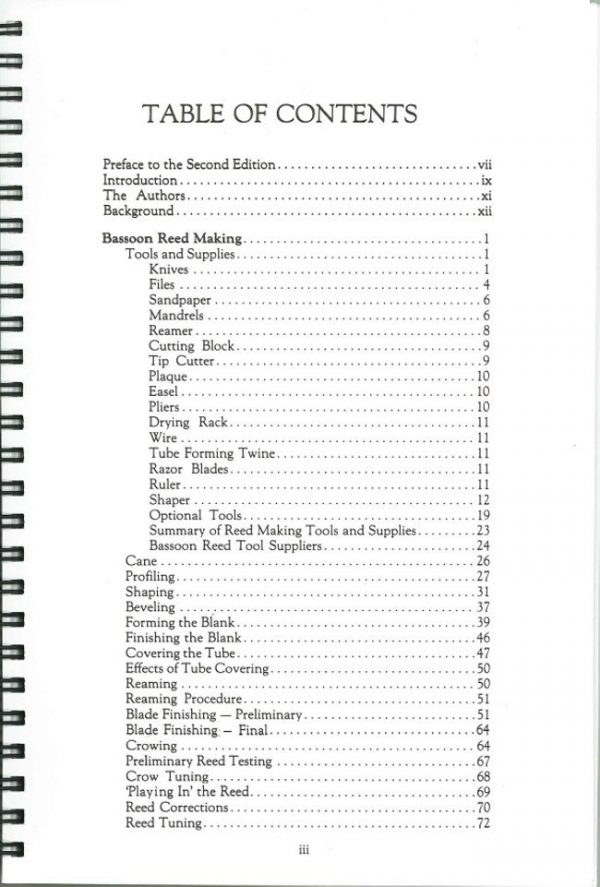 Bassoon Reed Making.   Authors:  Mark Popkin & Loren Glickman.  Third Edition.