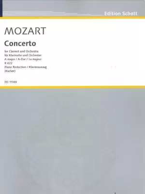 Mozart Clarinet Concerto in A, Schott Ed.