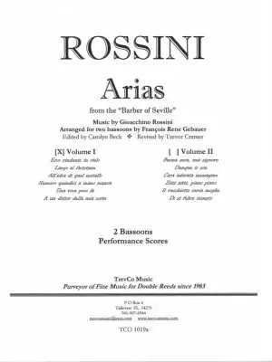 Rossini 12 Arias from the 'Barber of Seville' for two bassoons