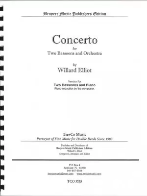 Concerto for 2 Bassoons and Piano by Willard Elliot