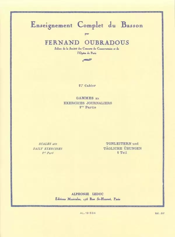 Oubradou: Scales and Daily Exercises,  Vol. 2