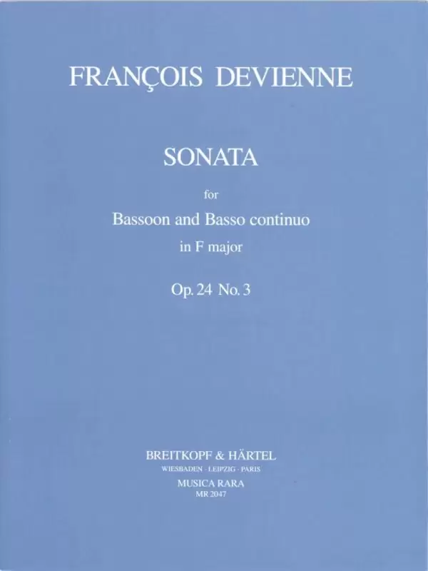 Devienne: Sonata in F Major for Bassoon and Basso Continuo, Op. 24 #3