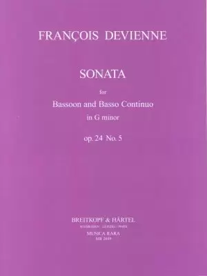Devienne: Sonata in G Minor for Bassoon and Basso Continuo, Op 24 #5