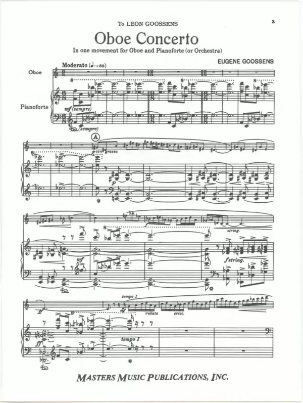 Goossens: Oboe Concerto