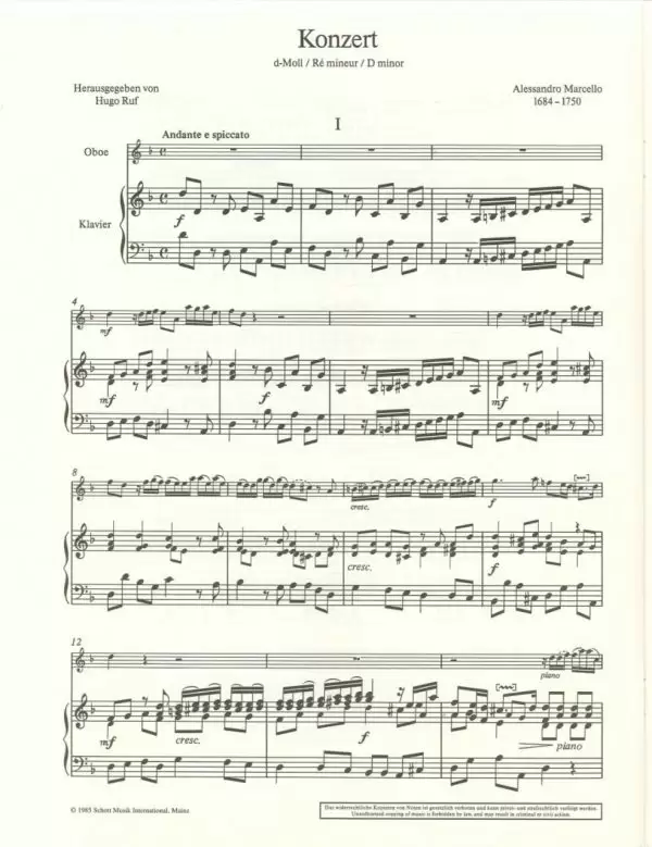 Marcello: Oboe Concerto in D Minor